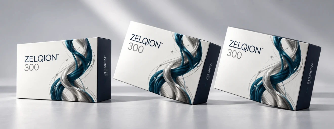 Three ZELQION 300 packages